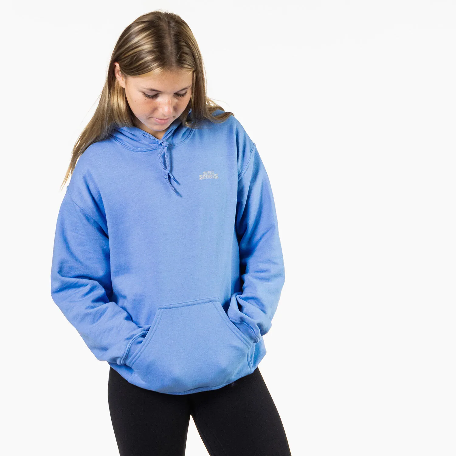 Field Hockey Hooded Sweatshirt - Neon Field Hockey Girl (Back Design) 